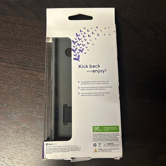 New Metro by T-Mobile LG Stylo 6 Kick+ Dual-Layer Kickstand Phone Case Black - Picture 3 of 3